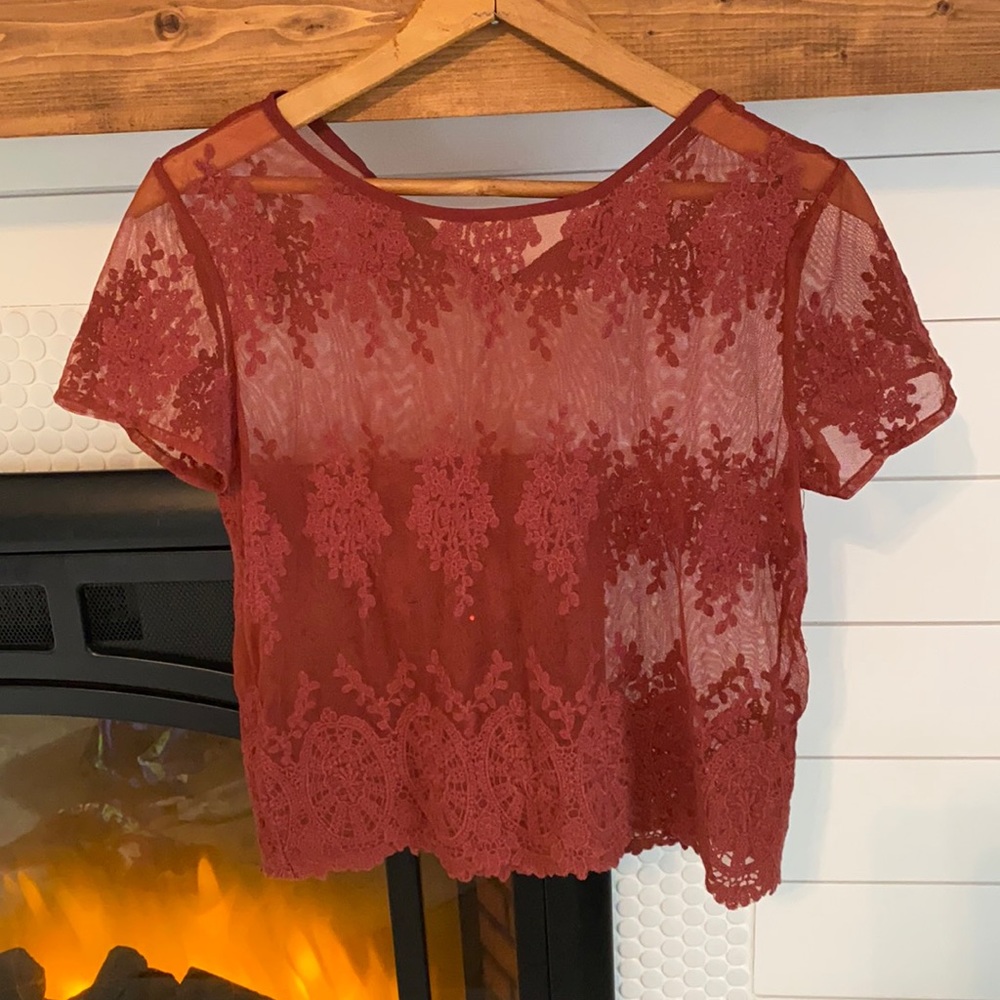 Lace layering top